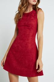  Faux Suede Skater Dress