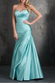  Strapless Satin Gown