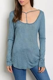  Indigo T Strap Top