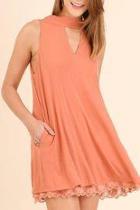  Salmon Lace Dress