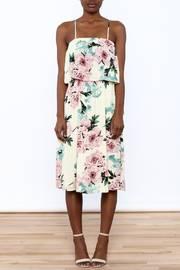  Rose Print Midi Dress