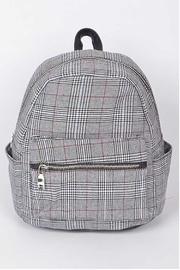  Grey Plaid Backpack