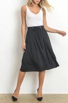 Classic Black Midi-skirt