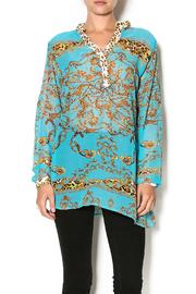  Sheer Print Tunic