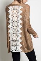  Knit Lace Sweater