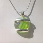  Green Swirl Pendant Necklace