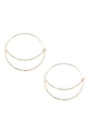 Crescent-moon Cut-out Hoop-earring