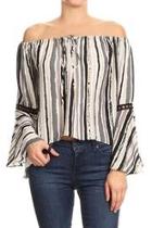  Striped Flirty Top