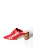  Woven-leather High-heel Mules