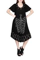  Butterfly Black Dress