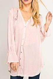  Lace Button Down Tunic