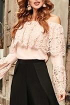  Pink Peasant Top