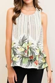  Stripe Floral Top