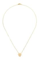  Cast-fringe-leaf Pave-necklace