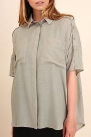  Sage Button Blouse