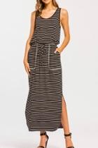  Drawstring-waist Midi Dress