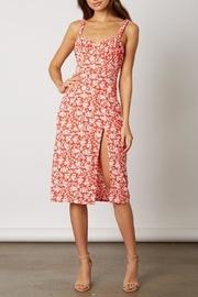 Red Floral Midi-dress