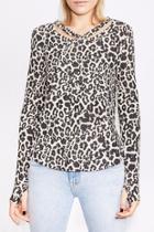  Leopard Cut-out Top