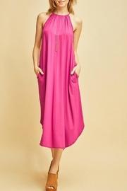  Drawstring Halter Dress