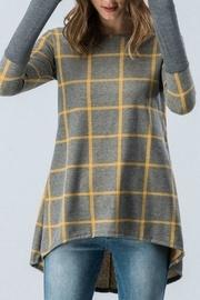  Grid Pattern Sweater