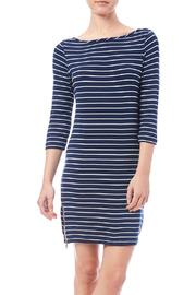  Striped Zipper Dress
