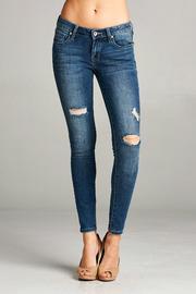  Distressed Ankle Skinny Jeans