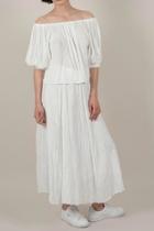  Flowy White Skirt