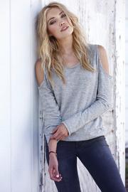  Cold Shoulder Slit Top