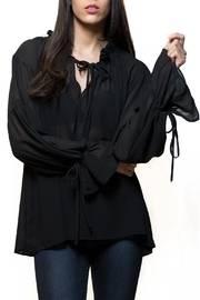  Silky Tie Blouse