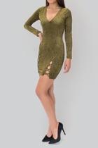  Gold Fitted Dress