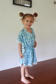  Little Lani Sea Coral Pom Pom Poncho