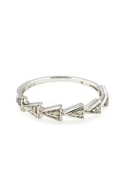 Pave Triangle-link Ring