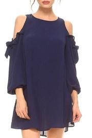  Navy Cold-shoulder Dress