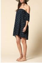  Navy Strapless Dress