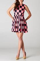  Checkerboard Dress