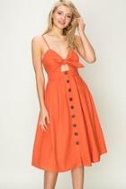  Orange Button-down Dress