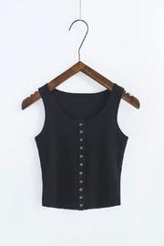  Snap-front Button Tank-top