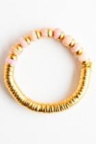  Evra Stone Bracelet-pink Opal(gold)