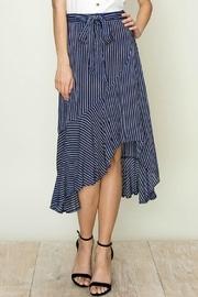  Stripe High-low Ruffle-skirt
