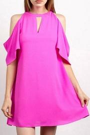  Pink Cold-shoulder Dress