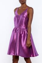  Satin Cross Back Dress