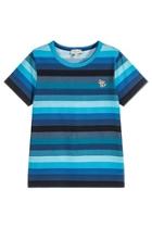  Blue-striped 'track' T.shirt