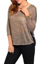  Brown Black Sweater