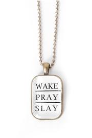  Wake-pary-slay Rectangle Necklace