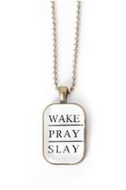  Wake-pary-slay Rectangle Necklace