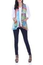  Printed Shawl Vest