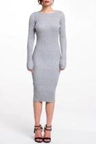  Ribbed Silhouette Dress
