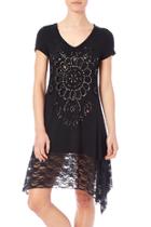  Lace Hem Dress