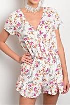  White Floral Romper