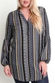  Striped Printed Tunic